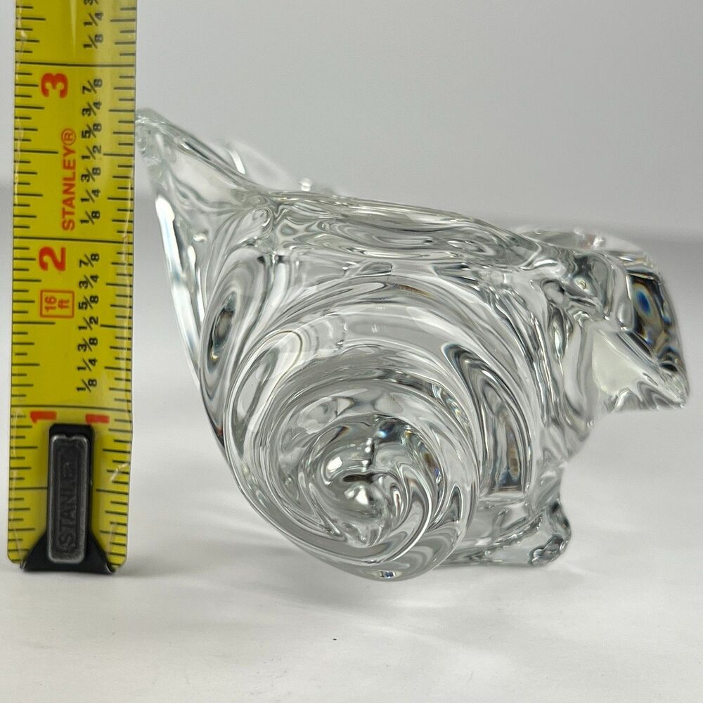 Vintage AVON Clear Glass Seashell Candle Holder Coastal Decor Trinket Ring Dish - Picture 7 of 9